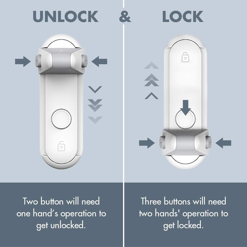 Childproof Door Lock | Tool-Free Installation | Fits Most Door Handles